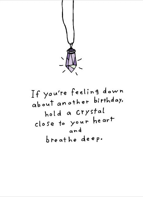 Crystal Next To Heart Funny Birthday Card
