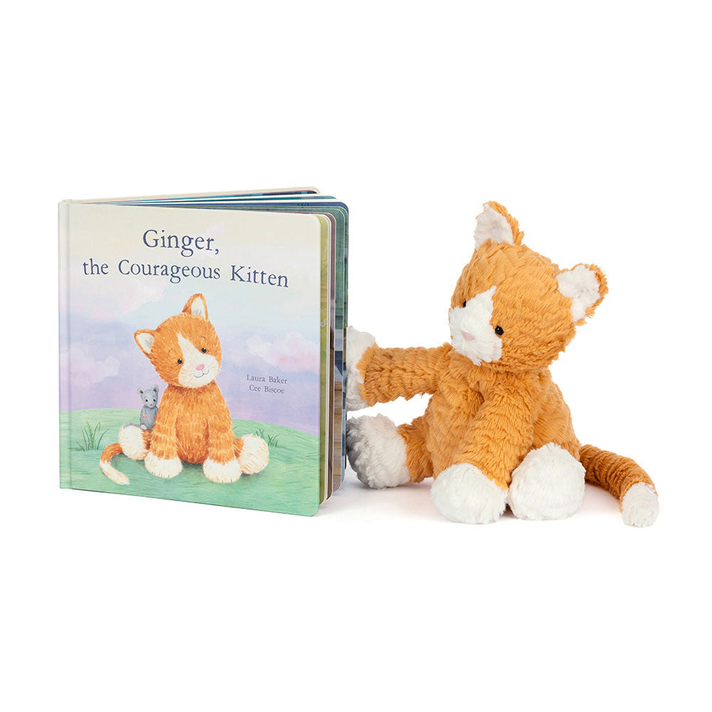 Jellycat Ginger The Courageous Kitten Book