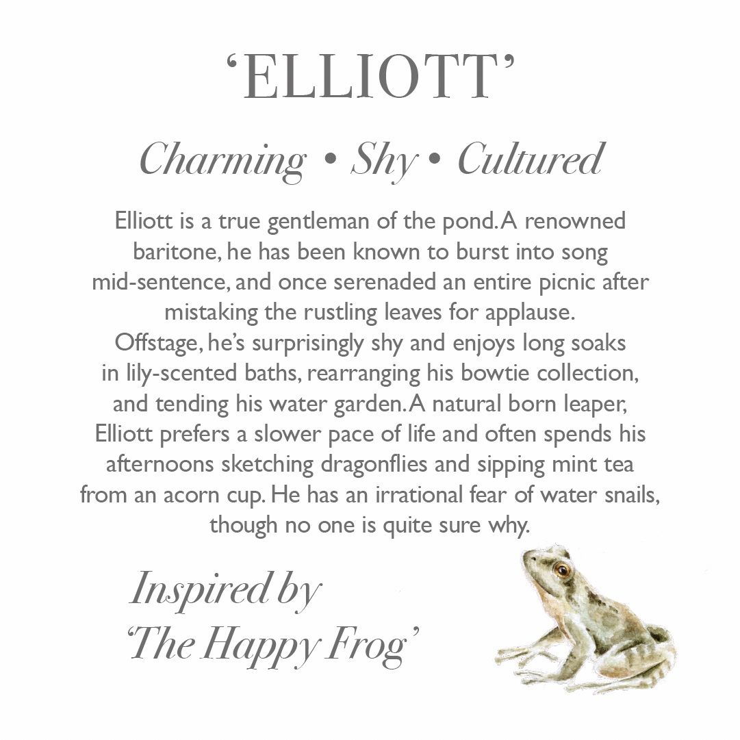 Wrendale 'Elliot' Frog Plush Character