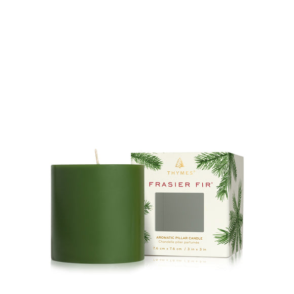Thymes Frasier Fir Heritage Pillar Candle Small