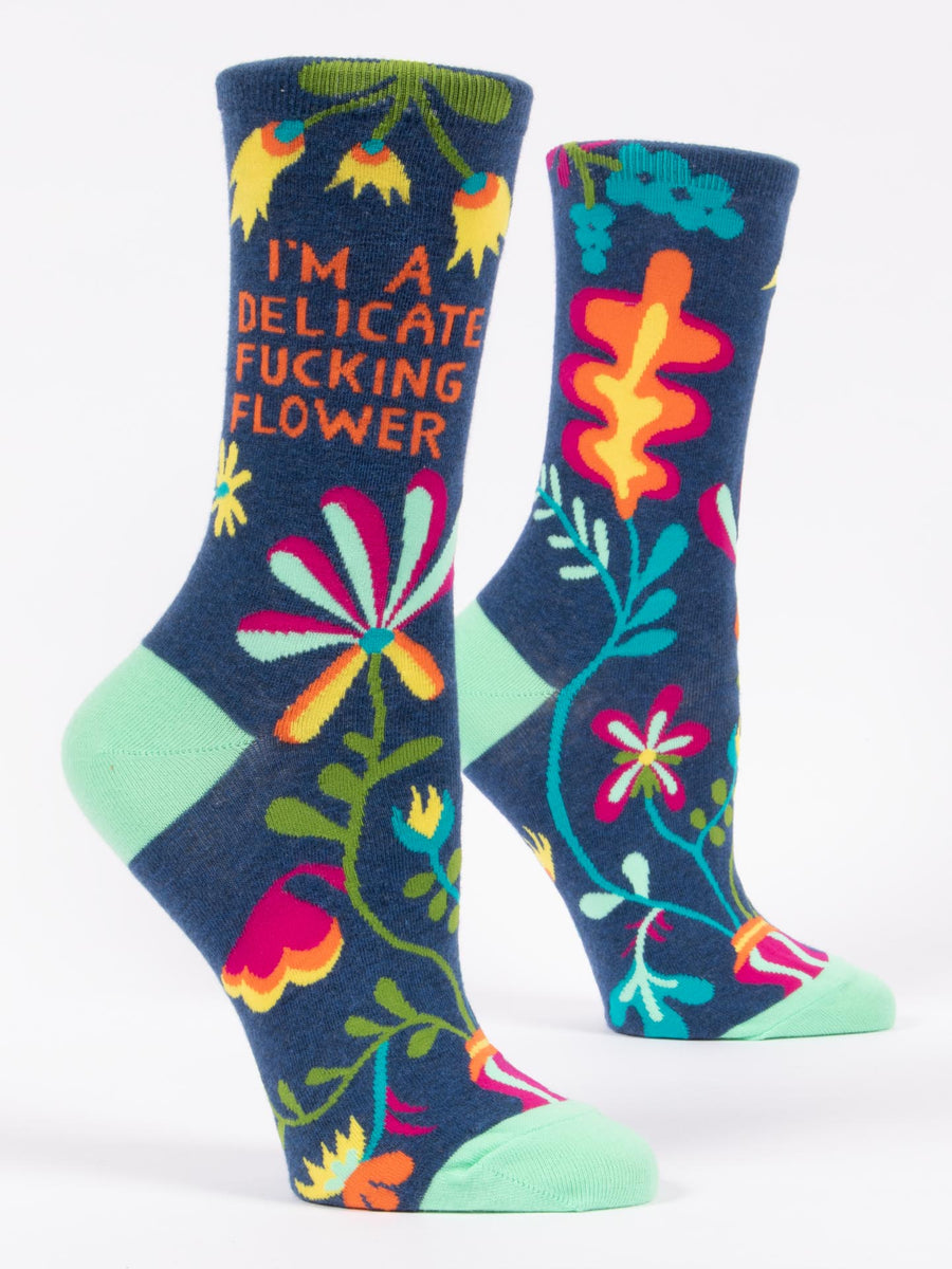 I'm A Delicate Fucking Flower Women's Crew Socks – Heavenly Outhouse