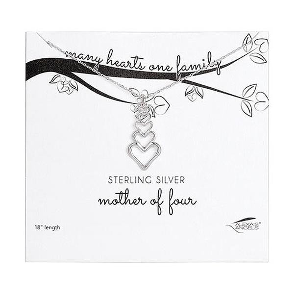Mother Of... Sterling Silver Open Hearts Necklace