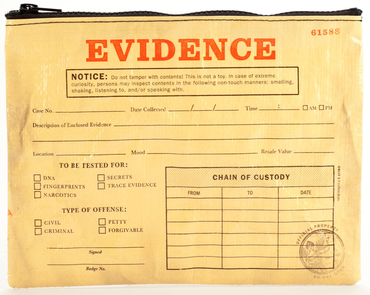 Blue Q Evidence Zipper Pouch