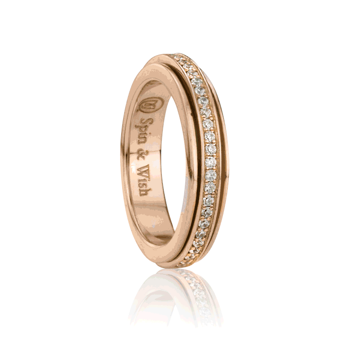 Lunar Rose Gold Meditation Ring Spin & Wish Heavenly Outhouse