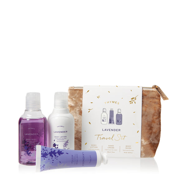 Thymes Lavender Value Gift Set With Beauty Bag