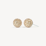 Soft Gold Sparkle Ball Stud Earrings