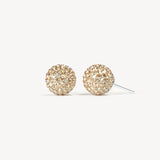Soft Gold Sparkle Ball Stud Earrings