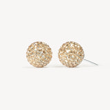 Soft Gold Sparkle Ball Stud Earrings