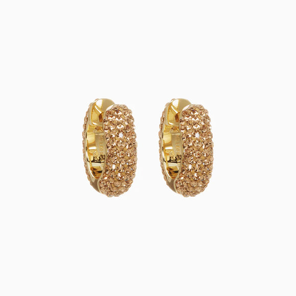 Gold Sparkle Hoops Small