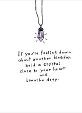 Crystal Next To Heart Funny Birthday Card