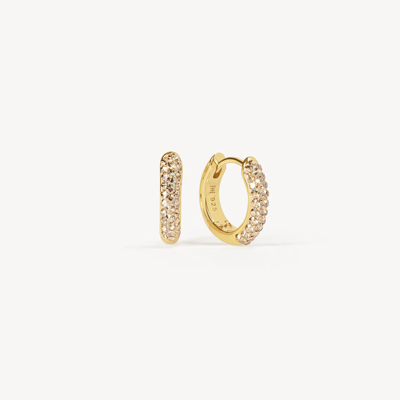 Soft Gold Always On Sparkle Hoop Earrings