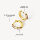 Soft Gold Always On Sparkle Hoop Earrings