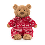 Jellycat Bartholomew Bear Winter Pajamas