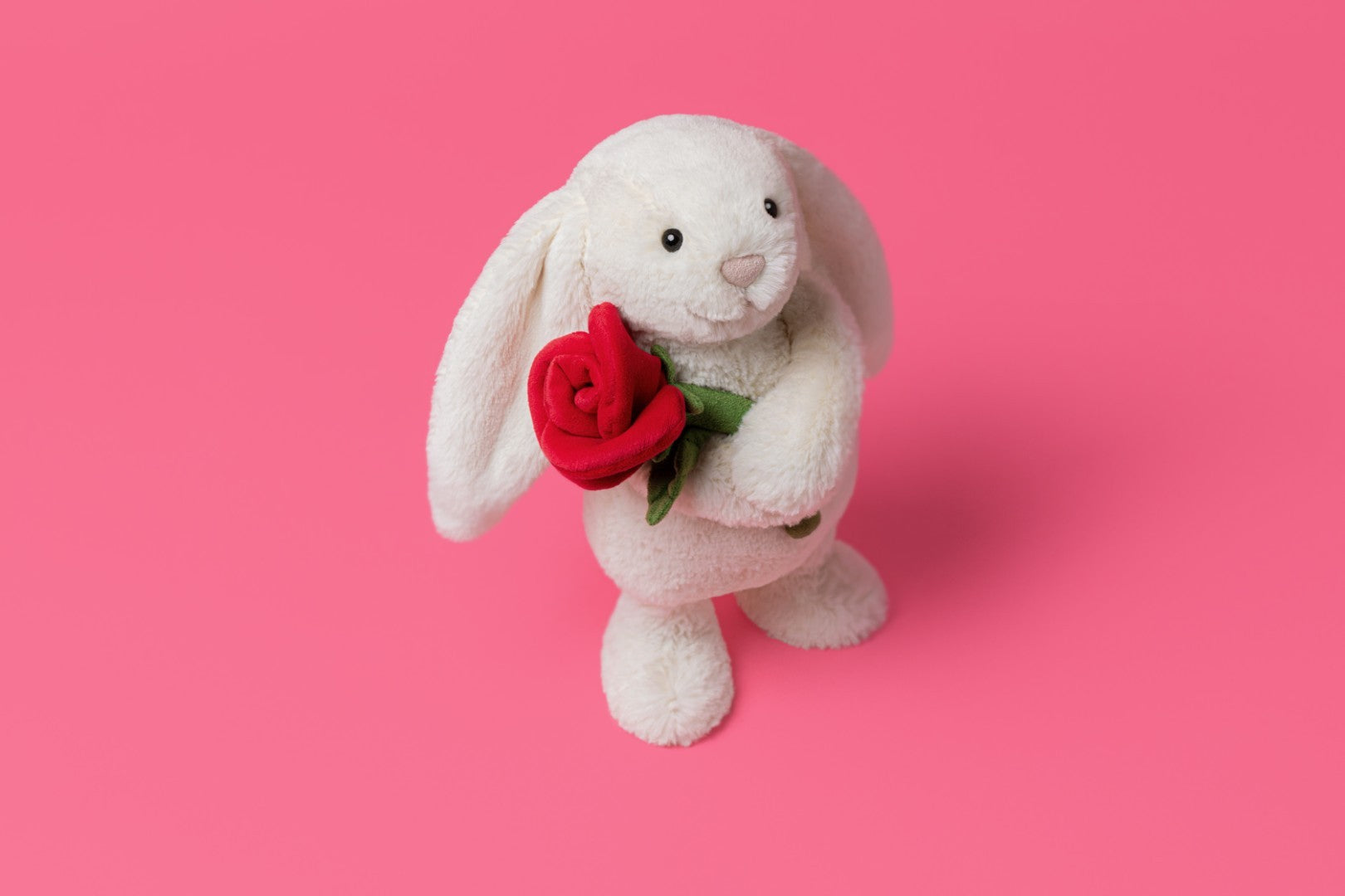 Jellycat Cream Bunny with Rose – Heavenly Outhouse