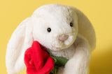 Jellycat Cream Bunny with Rose