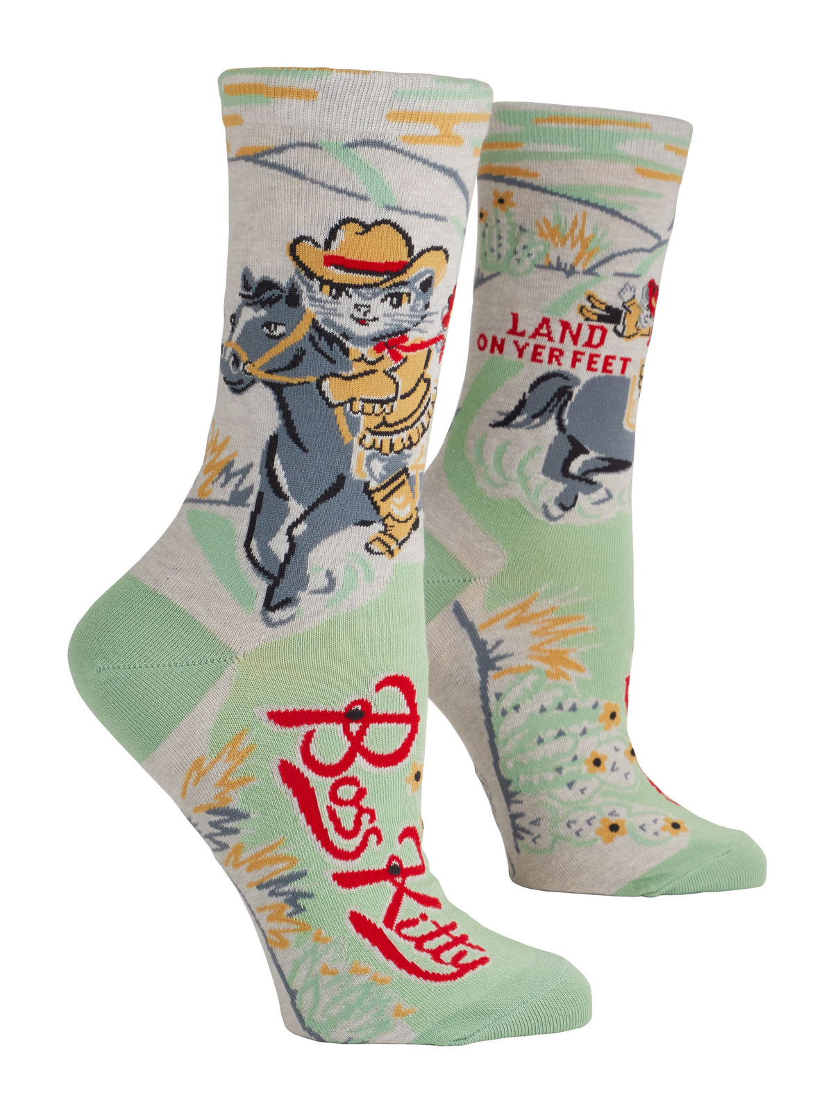 Blue Q Boss Kitty Women's Crew Socks