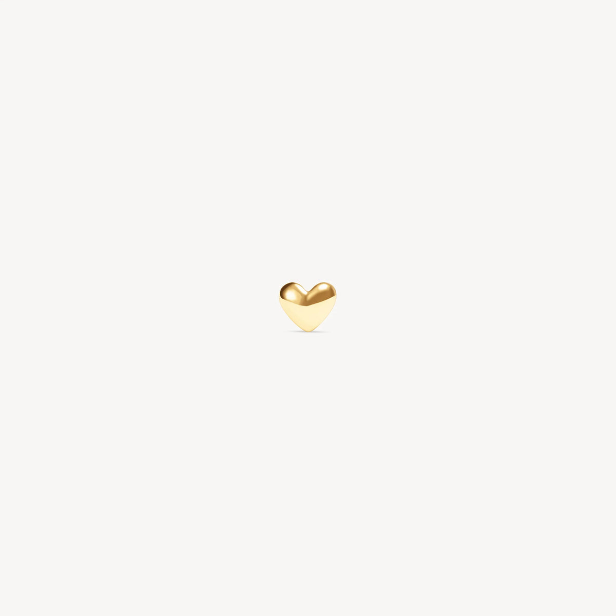 Mini Metal Heart Stud Earring Gold