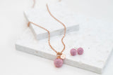 Peony Sparkle Ball Long Necklace Pendant [Limited Edition]