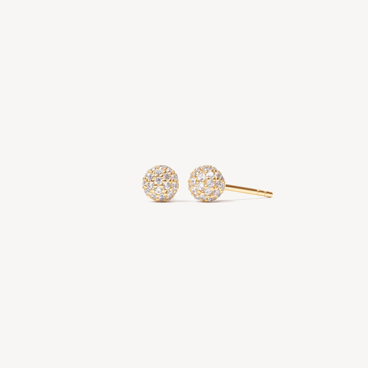 Mini Pavé Ball Stud Earrings [2 colors]