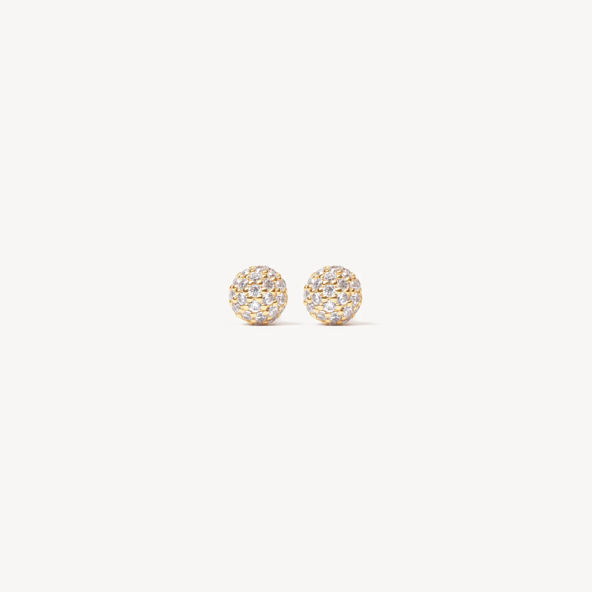 Mini Pavé Ball Stud Earrings [2 colors]