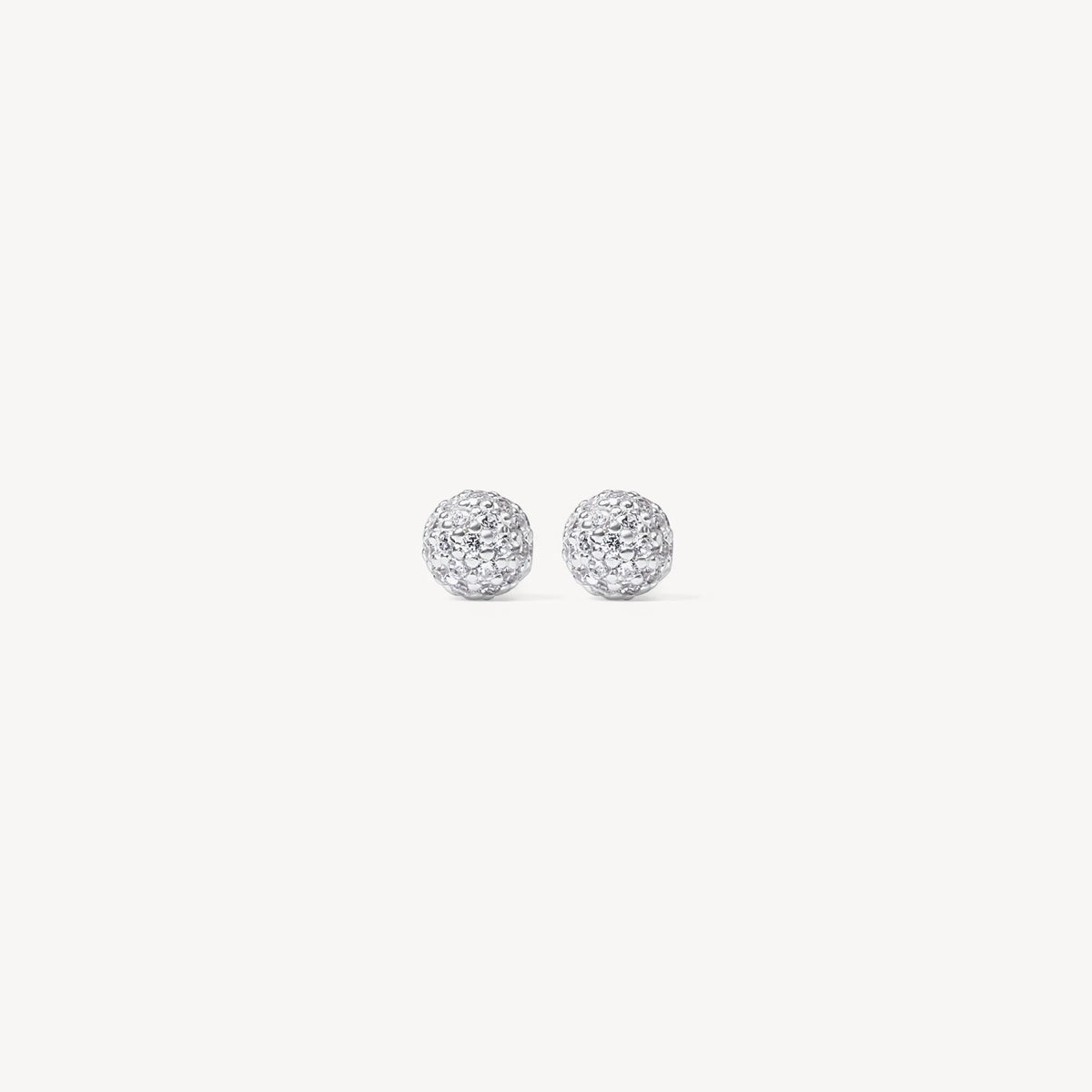Mini Pavé Ball Stud Earrings [2 colors]