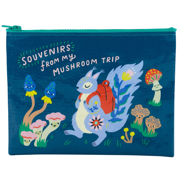 Blue Q Souvenirs From My Mushroom Trip Zipper Pouch