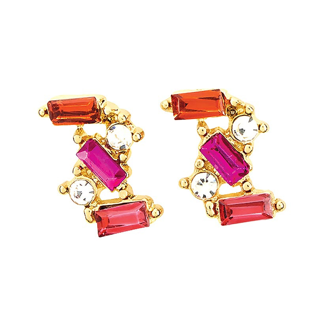 Treasure Box Earrings - Pink