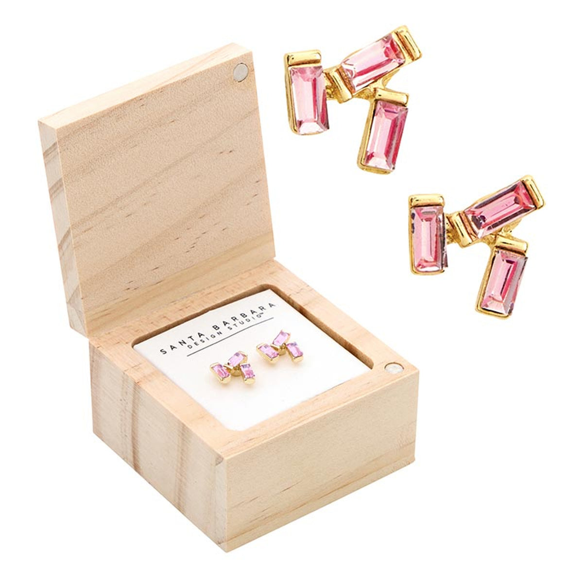 Treasure Box Earrings - Blush Mama