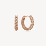 Rose Gold Always On Sparkle Hoop Earrings