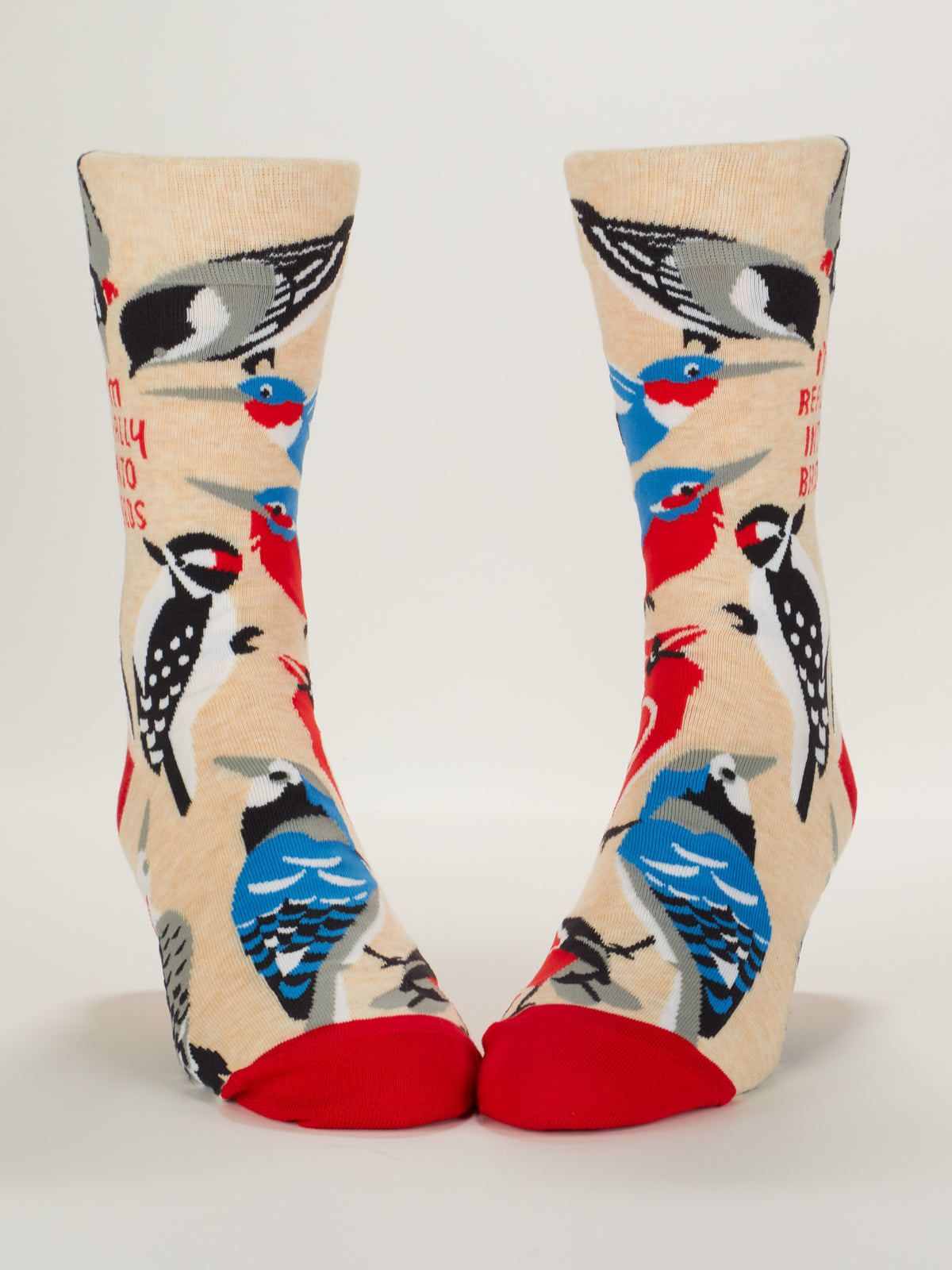 Blue Q I'm Really Into Birds Men's Crew Socks