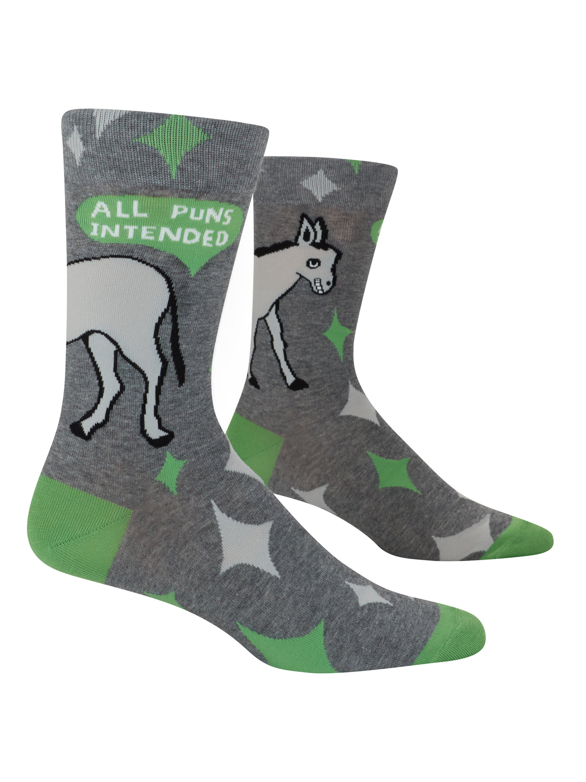 Blue Q All Puns Intended Men's Crew Socks