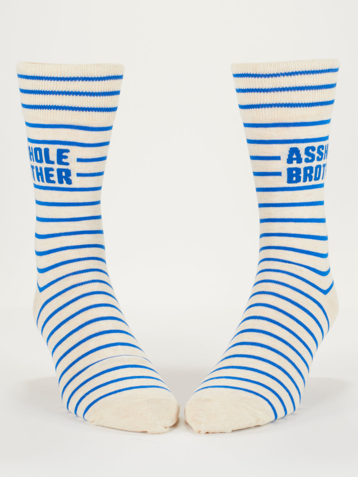 Blue Q Asshole Brother Men's Crew Socks