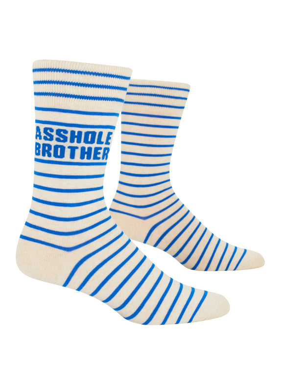 Blue Q Asshole Brother Men's Crew Socks