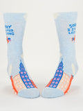 Blue Q Sorry I Stopped Listening Men's Crew Socks
