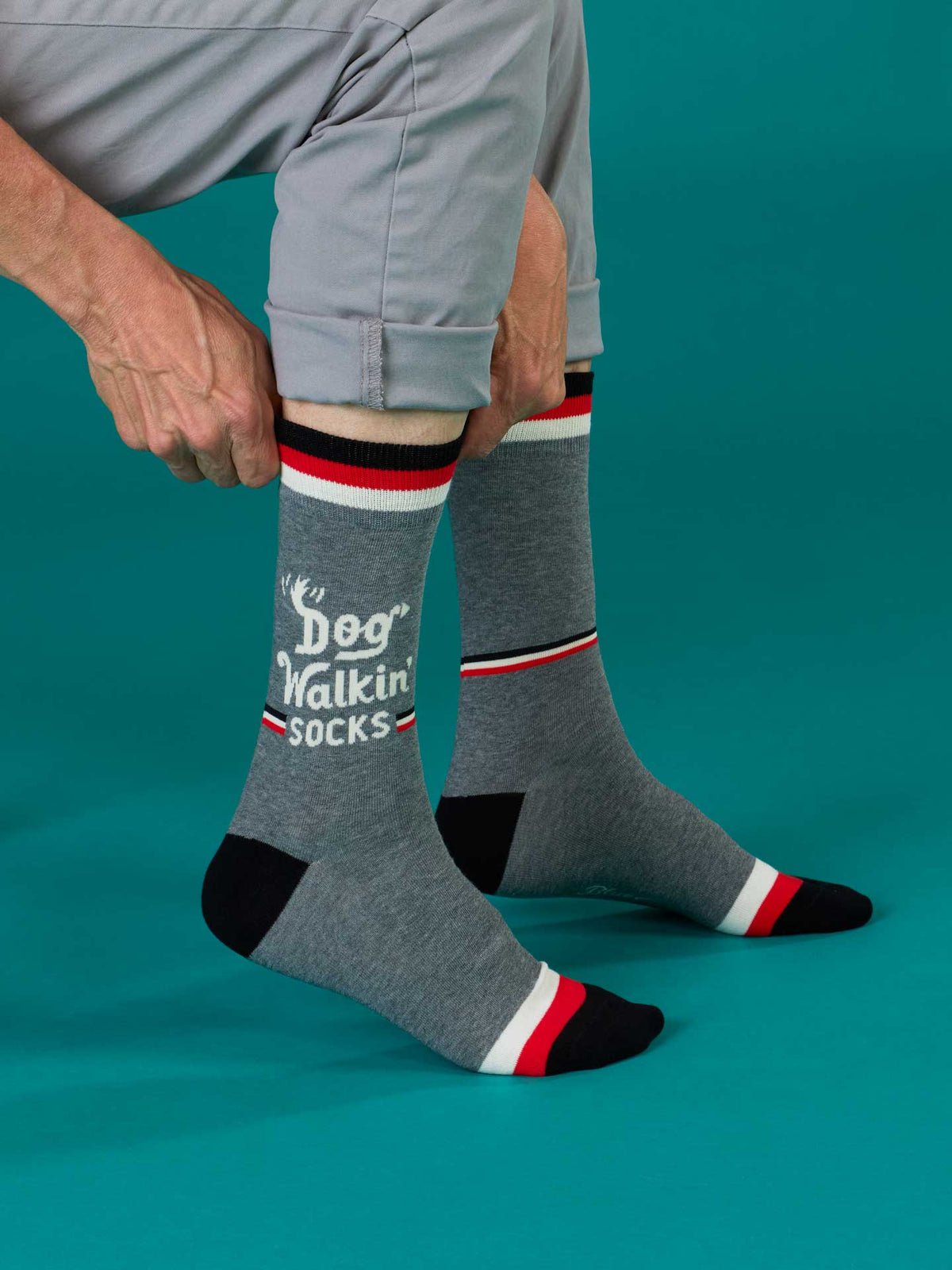 Blue Q Dog Walkin' Men's Crew Socks