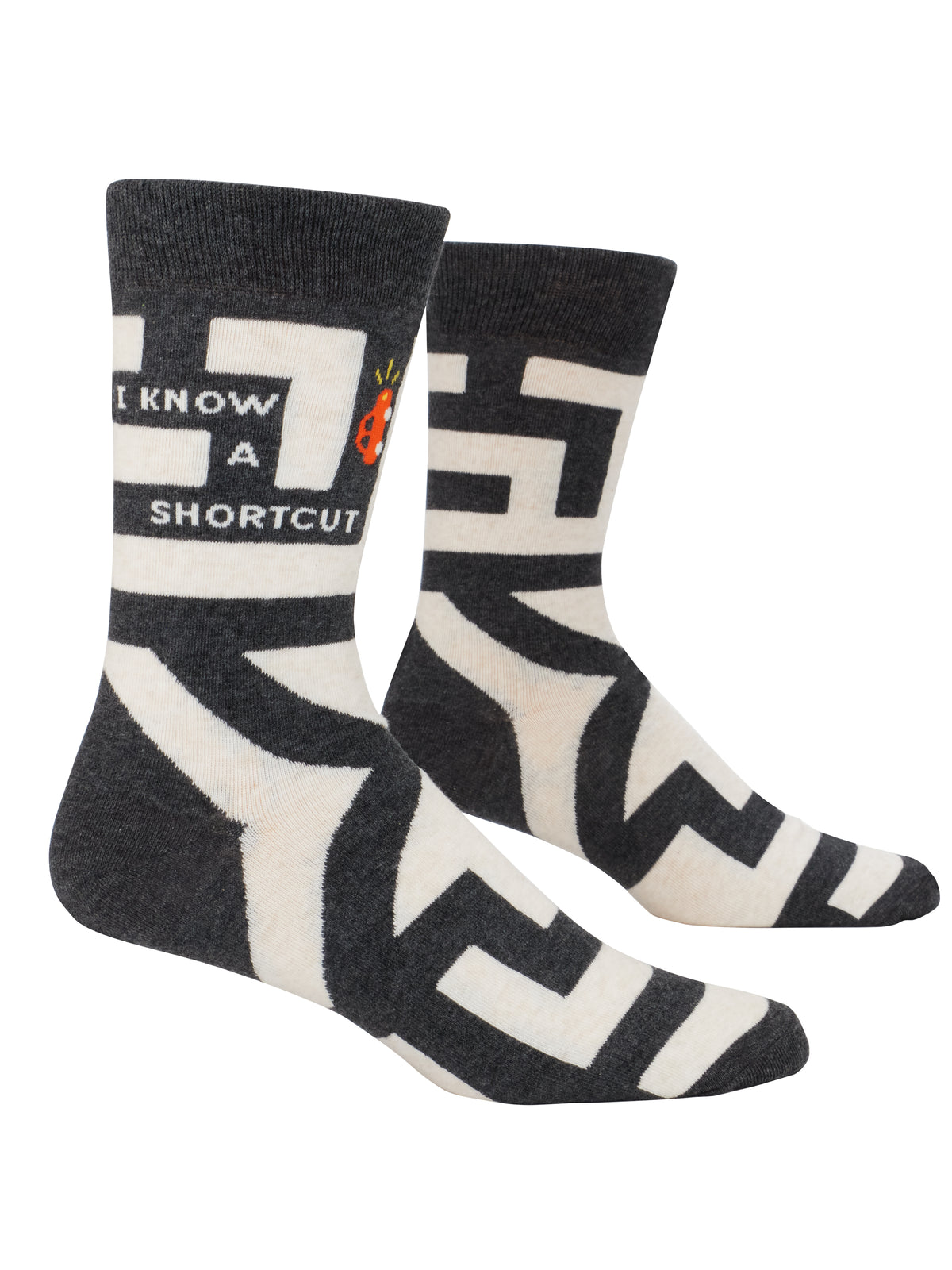 Blue Q I Know A Shortcut Men's Crew Socks