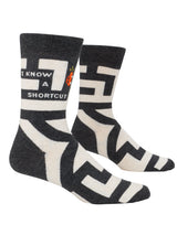 Blue Q I Know A Shortcut Men's Crew Socks