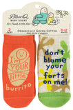 Blue Q Lil Burrito & Don't Blame Your Farts Baby Socks 2 Pack