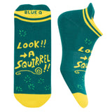 Blue Q Look, A Squirrel! Sneaker Socks