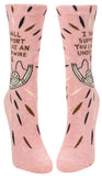 I Shall Support You Like An Underwire Bra Women's Crew Socks