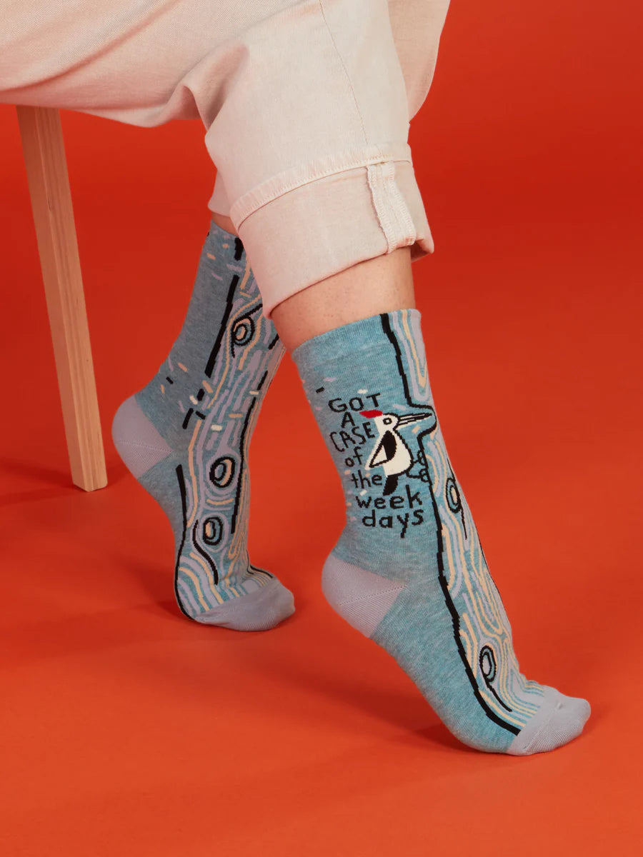 Blue Q Got A Case Of The Weekdays Women's Crew Socks