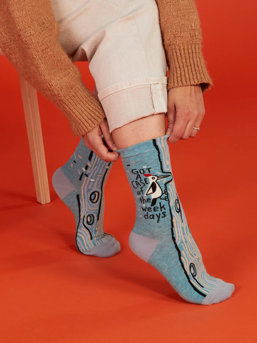 Blue Q Got A Case Of The Weekdays Women's Crew Socks