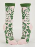 Blue Q I Have A Bit Of A Plant Problem Women's Crew Socks