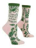 Blue Q I Have A Bit Of A Plant Problem Women's Crew Socks