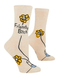 Blue Q Friendly Bitch Women's Crew Socks