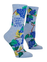 Blue Q I Don't Not Want Wine Women's Crew Socks