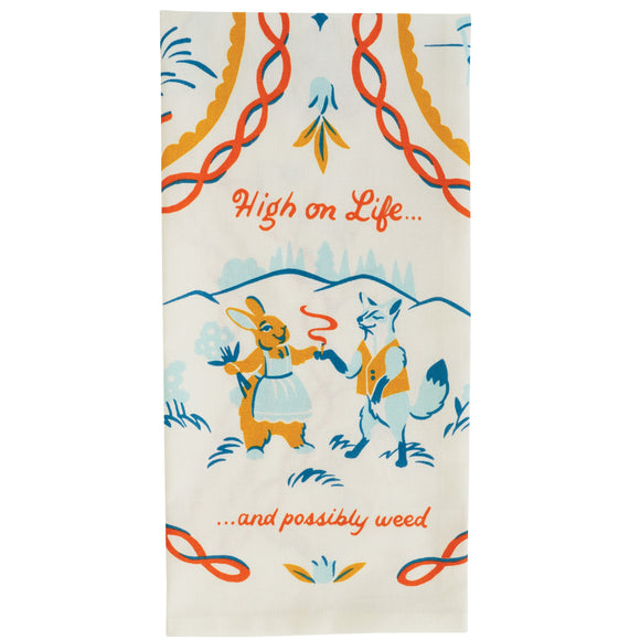 Blue Q High On Life...And Possibly Weed Dish Towel