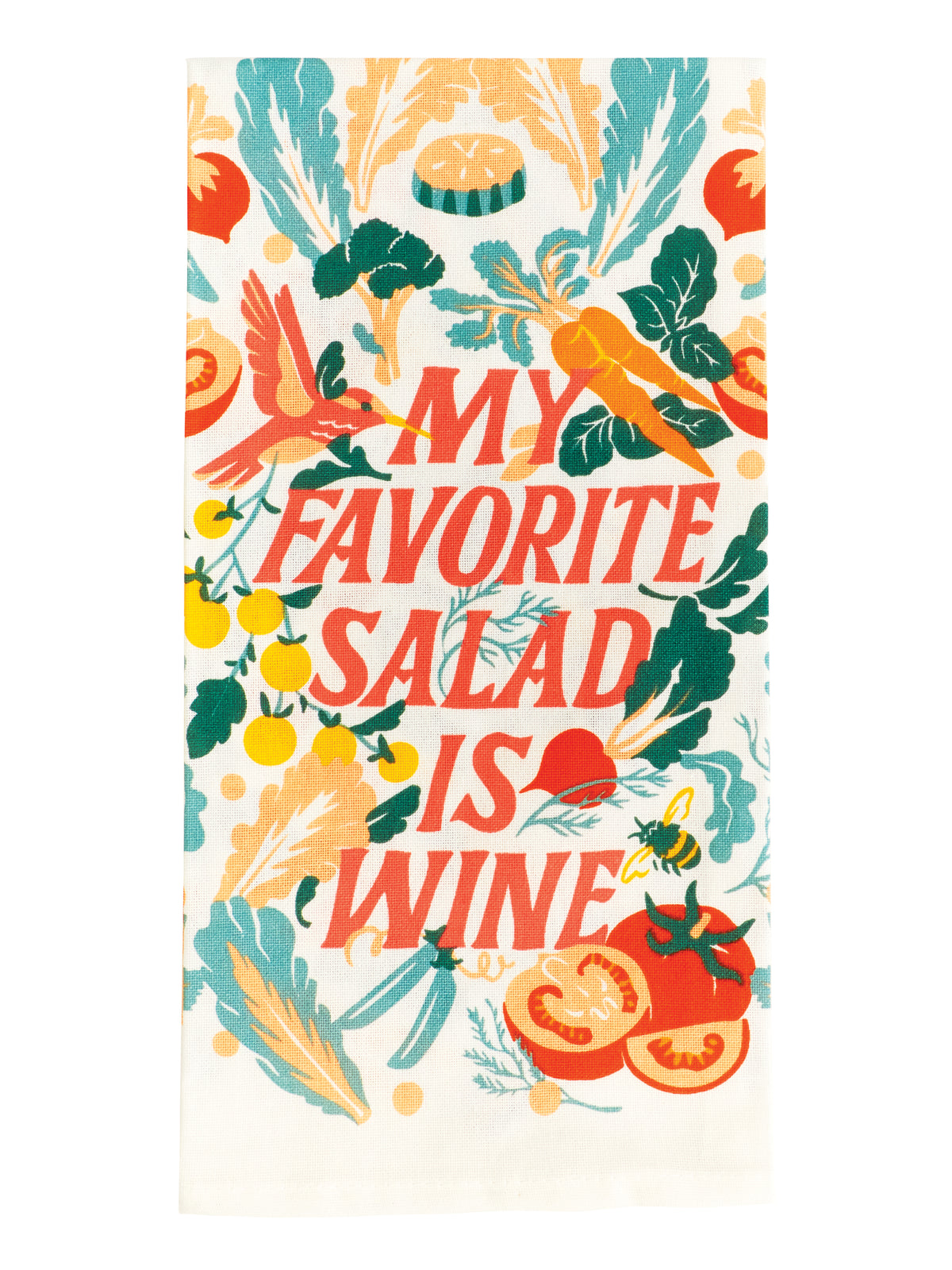 Blue Q My Favorite Salad Is Wine Dish Towel