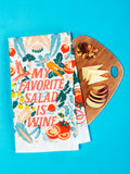 Blue Q My Favorite Salad Is Wine Dish Towel