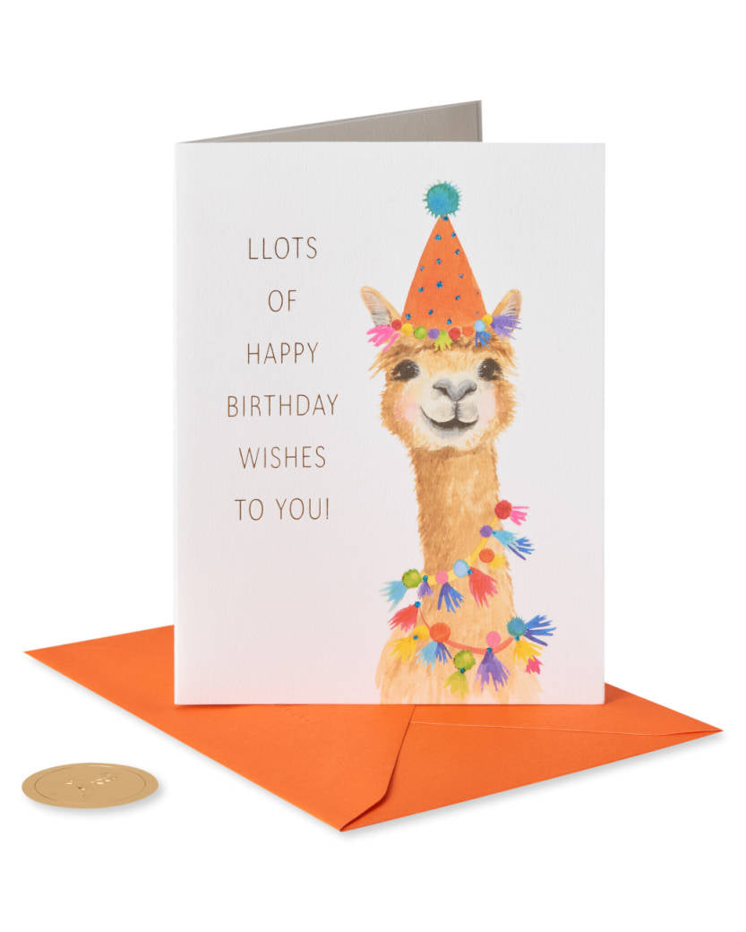 Llama Birthday Card